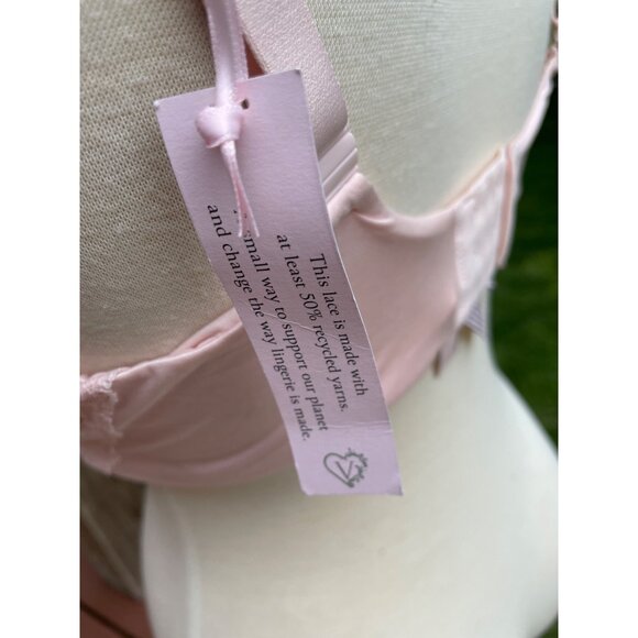 Victorias Secret Body By Victoria Light Pink Bra 38DDD Eco-Lace & Recycled Yarns - Picture 4 of 9